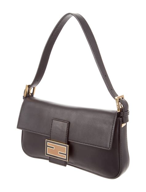 fendi leather baguette bag.